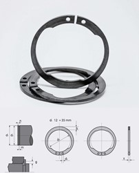 Borgring Borgveer Seegerring Circlip AV 30 Verenstaal Dikte 1.5mm