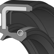 Oliekeerring 12.7X28.58X6.35 AS FPM / FKM / Viton-2